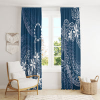 Navy Kuki Airani Tapakau Window Curtain Tribal Anchor Mix Tiare