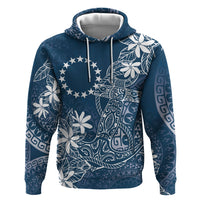 Navy Kuki Airani Tapakau Zip Hoodie Tribal Anchor Mix Tiare