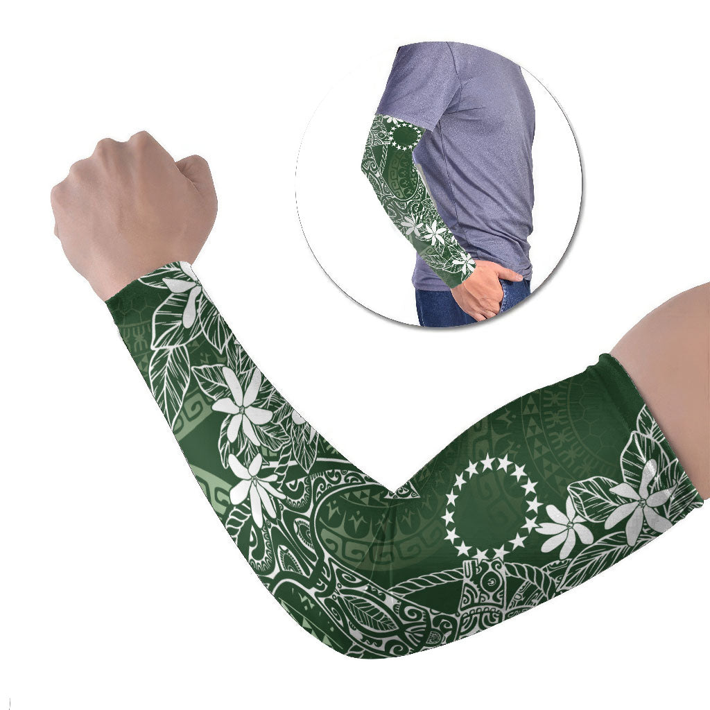 Sage Green Kuki Airani Tapakau Arm Sleeves Tribal Anchor Mix Tiare