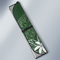 Sage Green Kuki Airani Tapakau Auto Sun Shade Tribal Anchor Mix Tiare