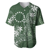 Sage Green Kuki Airani Tapakau Baseball Jersey Tribal Anchor Mix Tiare