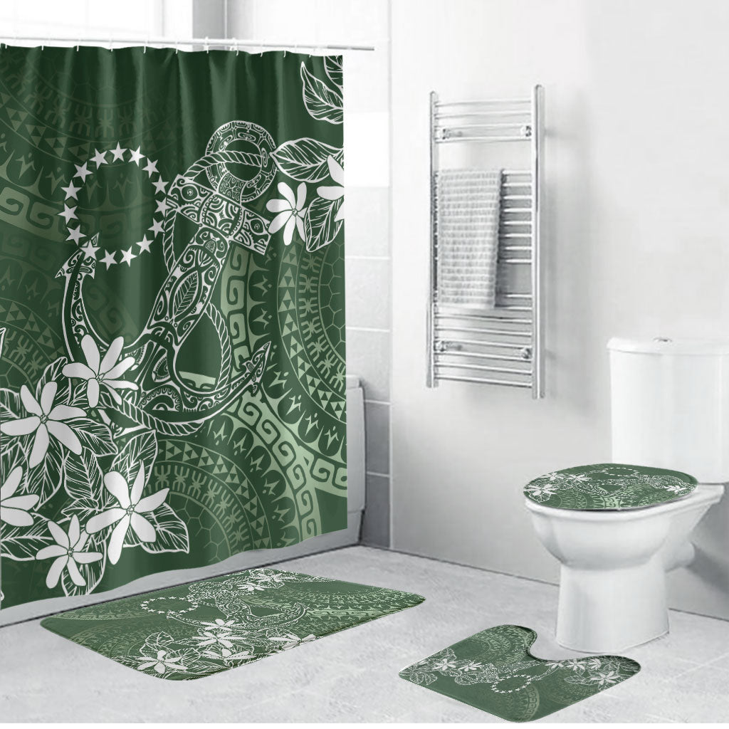 Sage Green Kuki Airani Tapakau Bathroom Set Tribal Anchor Mix Tiare LT7 Bathroom Set (4 pcs) Sage Green - Polynesian Pride