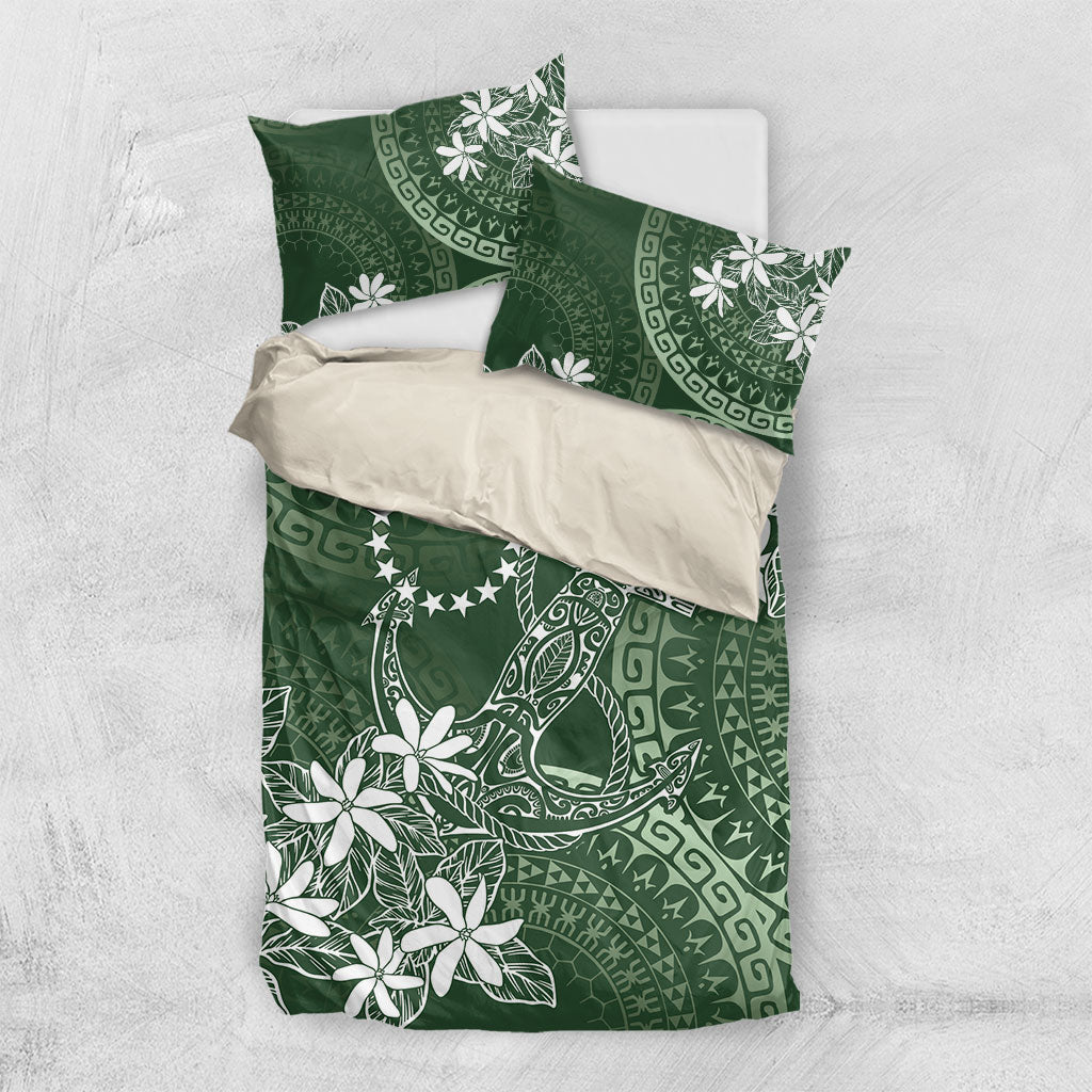 Sage Green Kuki Airani Tapakau Bedding Set Tribal Anchor Mix Tiare