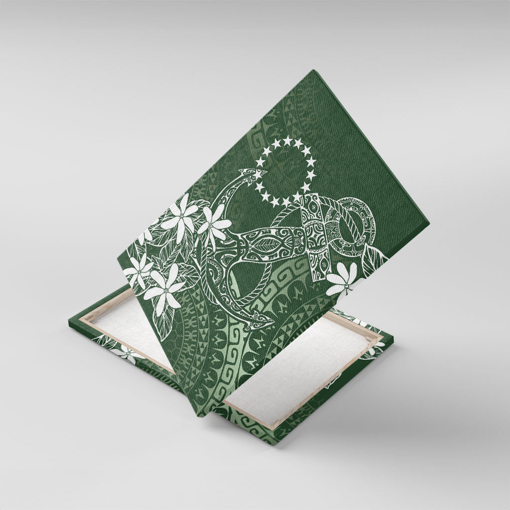 Sage Green Kuki Airani Tapakau Canvas Wall Art Tribal Anchor Mix Tiare