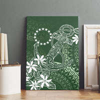 Sage Green Kuki Airani Tapakau Canvas Wall Art Tribal Anchor Mix Tiare