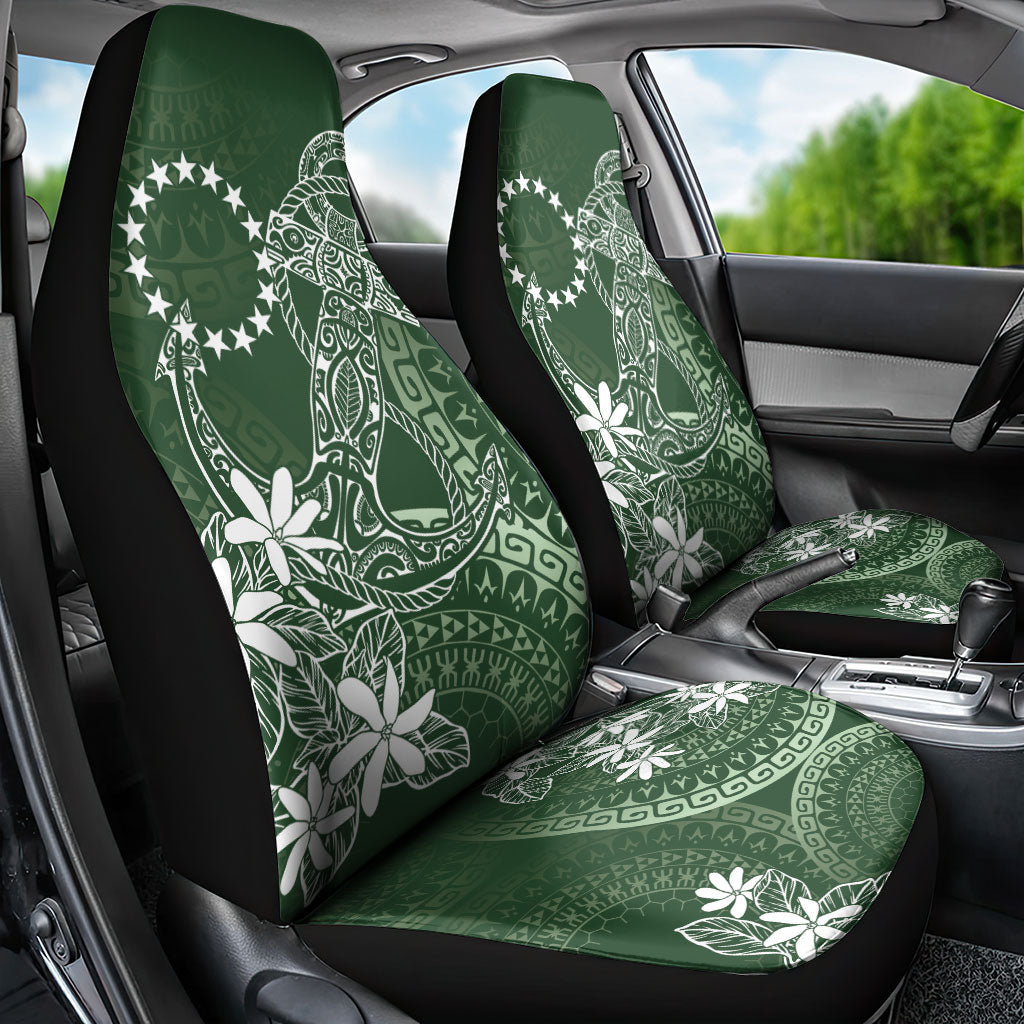 Sage Green Kuki Airani Tapakau Car Seat Cover Tribal Anchor Mix Tiare