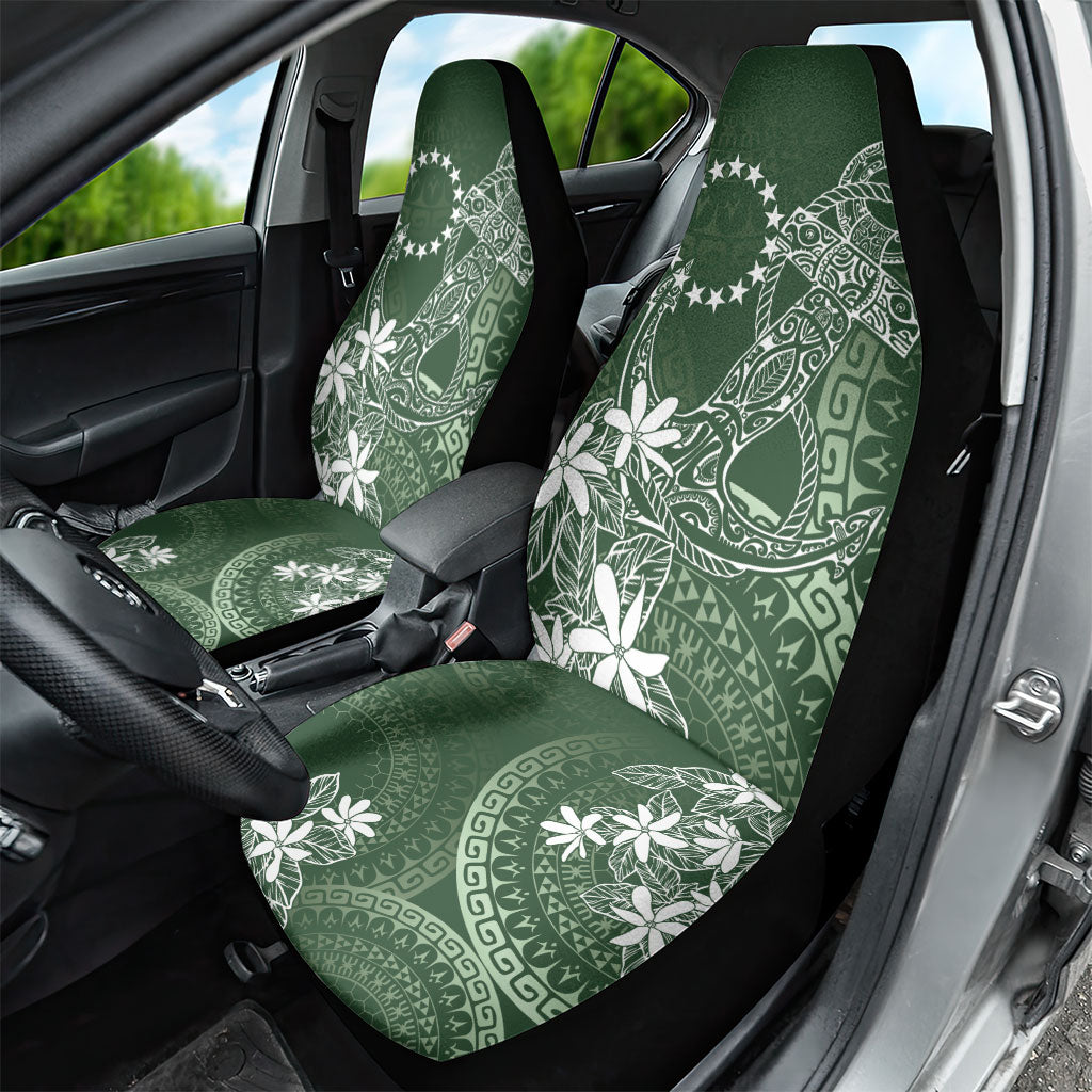 Sage Green Kuki Airani Tapakau Car Seat Cover Tribal Anchor Mix Tiare