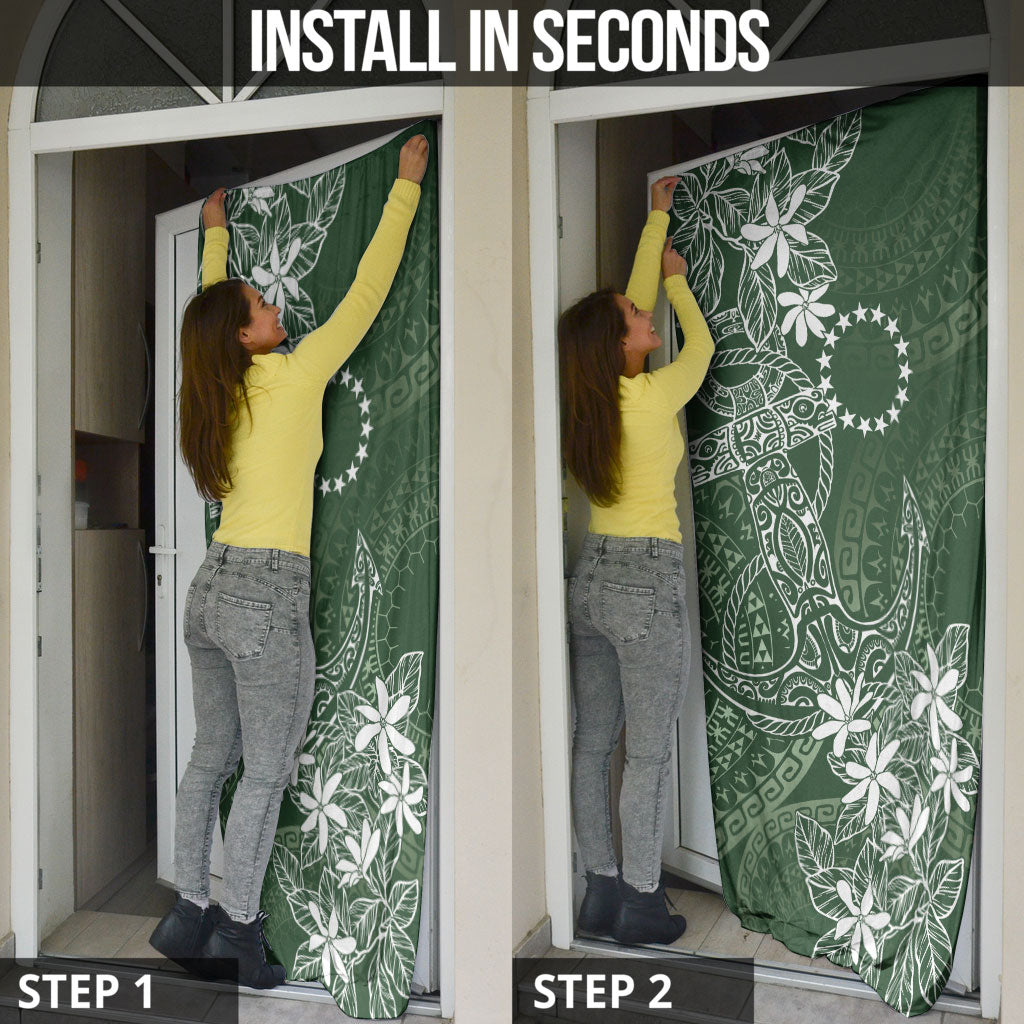 Sage Green Kuki Airani Tapakau Door Cover Tribal Anchor Mix Tiare
