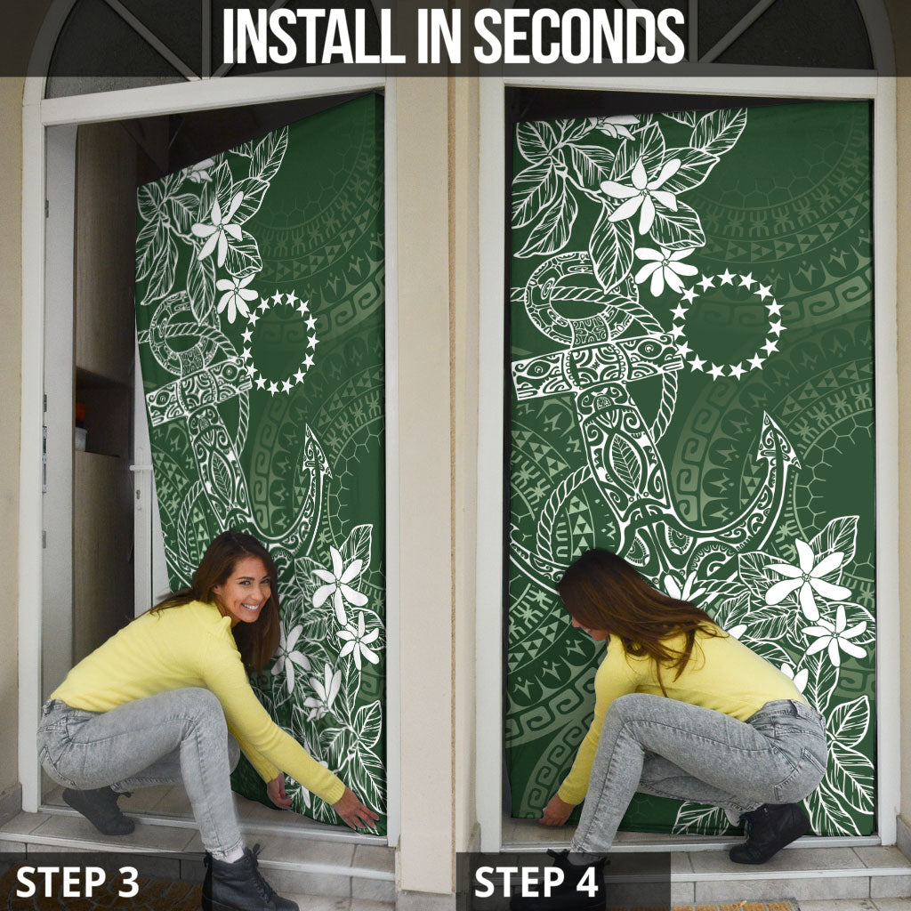 Sage Green Kuki Airani Tapakau Door Cover Tribal Anchor Mix Tiare