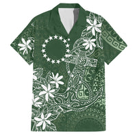 Sage Green Kuki Airani Tapakau Family Matching Puletasi and Hawaiian Shirt Tribal Anchor Mix Tiare