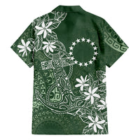 Sage Green Kuki Airani Tapakau Family Matching Summer Maxi Dress and Hawaiian Shirt Tribal Anchor Mix Tiare