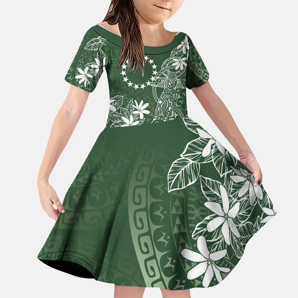 Sage Green Kuki Airani Tapakau Family Matching Tank Maxi Dress and Hawaiian Shirt Tribal Anchor Mix Tiare
