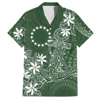 Sage Green Kuki Airani Tapakau Hawaiian Shirt Tribal Anchor Mix Tiare