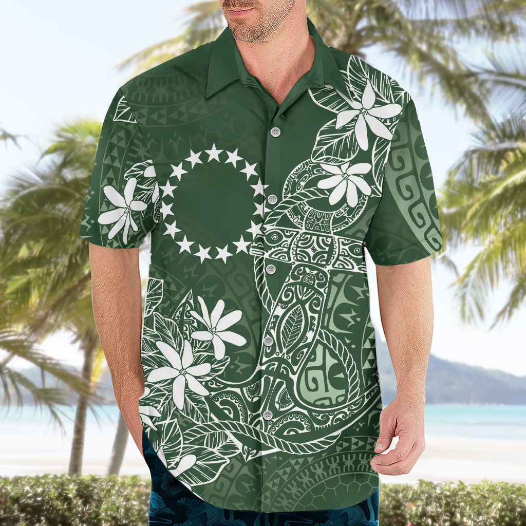 Sage Green Kuki Airani Tapakau Hawaiian Shirt Tribal Anchor Mix Tiare
