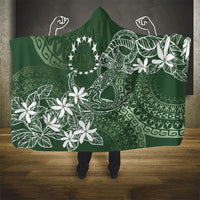 Sage Green Kuki Airani Tapakau Hooded Blanket Tribal Anchor Mix Tiare