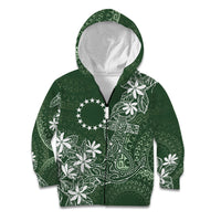 Sage Green Kuki Airani Tapakau Kid Hoodie Tribal Anchor Mix Tiare