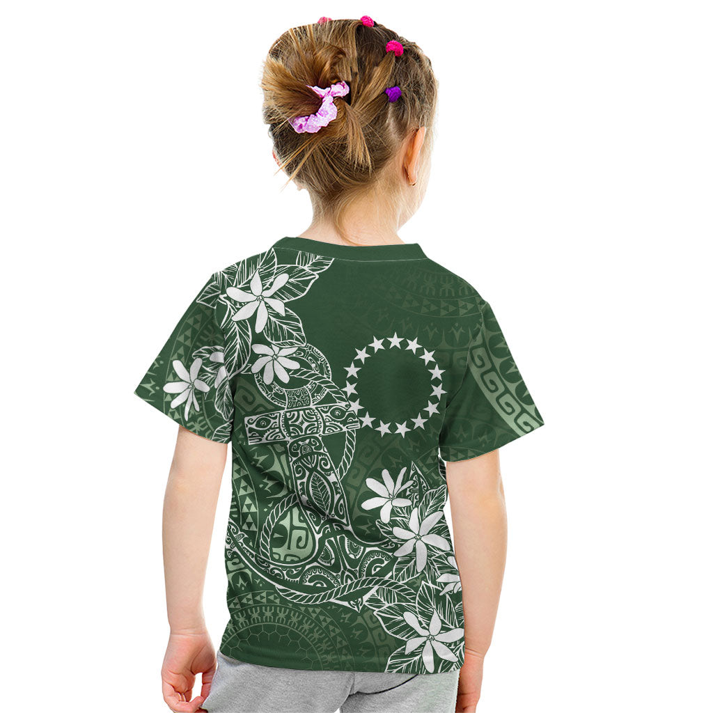 Sage Green Kuki Airani Tapakau Kid T Shirt Tribal Anchor Mix Tiare