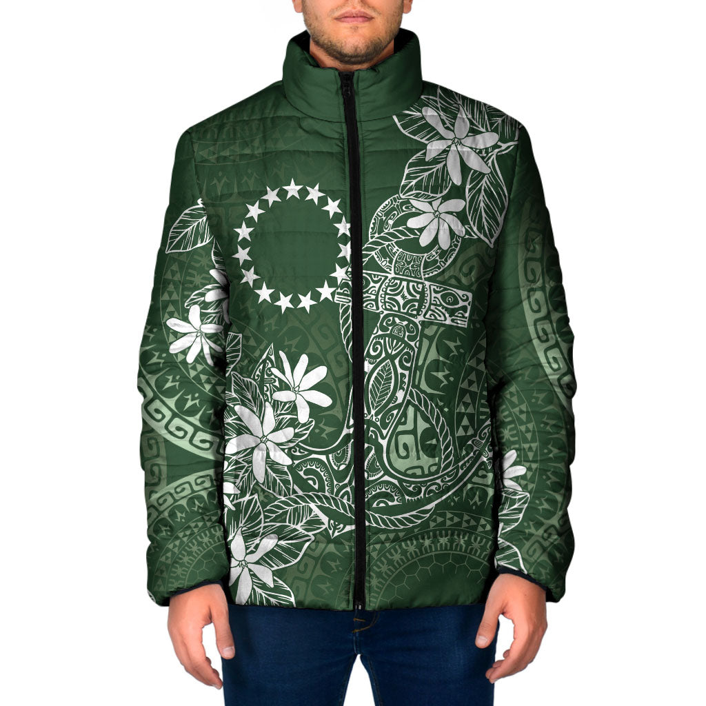 Sage Green Kuki Airani Tapakau Padded Jacket Tribal Anchor Mix Tiare LT7 Men Sage Green - Polynesian Pride