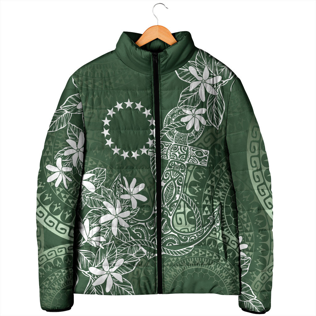 Sage Green Kuki Airani Tapakau Padded Jacket Tribal Anchor Mix Tiare