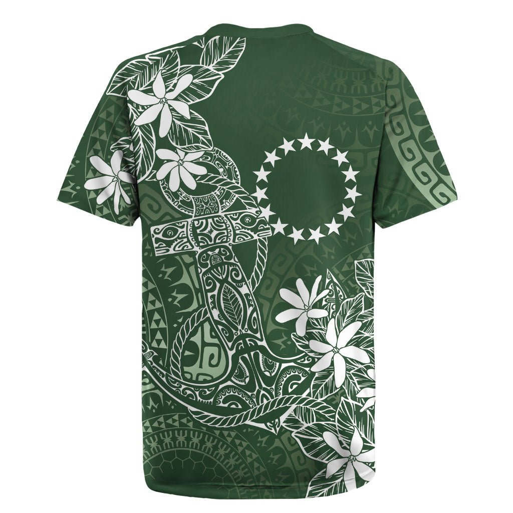 Sage Green Kuki Airani Tapakau Rugby Jersey Tribal Anchor Mix Tiare