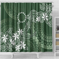 Sage Green Kuki Airani Tapakau Shower Curtain Tribal Anchor Mix Tiare