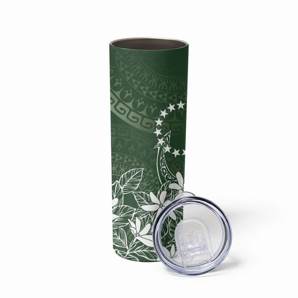 Sage Green Kuki Airani Tapakau Skinny Tumbler Tribal Anchor Mix Tiare