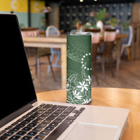 Sage Green Kuki Airani Tapakau Skinny Tumbler Tribal Anchor Mix Tiare