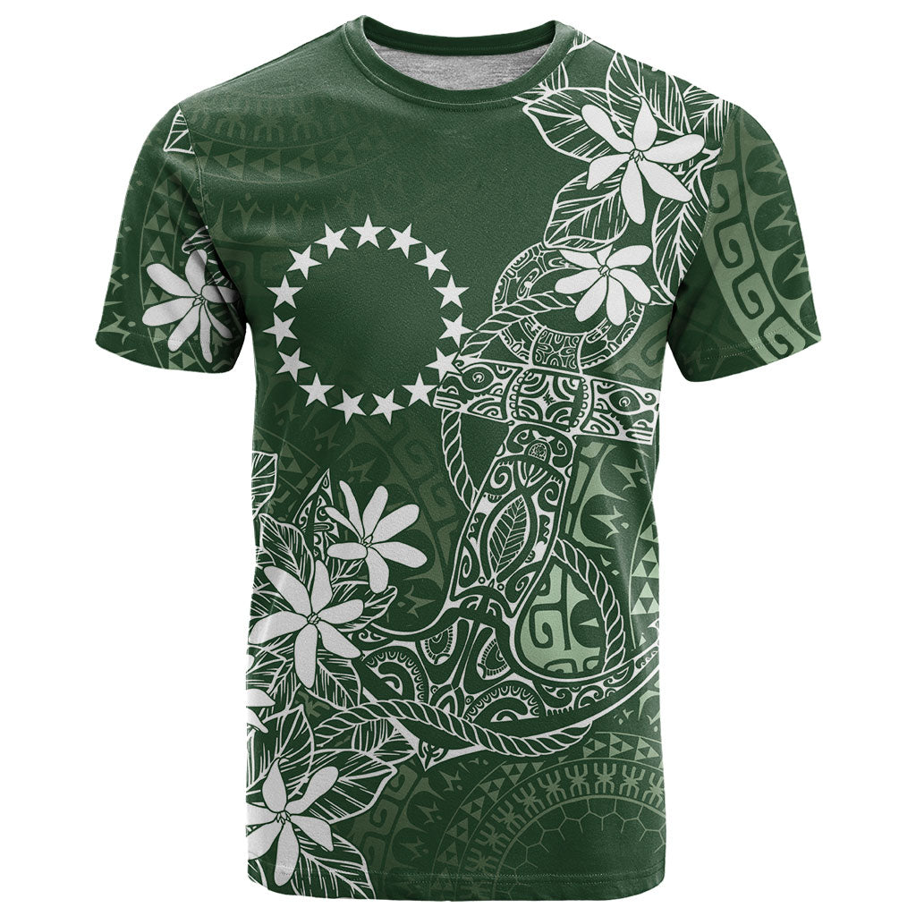 Sage Green Kuki Airani Tapakau T Shirt Tribal Anchor Mix Tiare