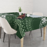 Sage Green Kuki Airani Tapakau Tablecloth Tribal Anchor Mix Tiare