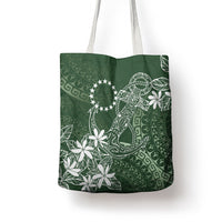 Sage Green Kuki Airani Tapakau Tote Bag Tribal Anchor Mix Tiare