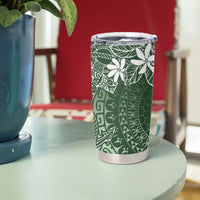 Sage Green Kuki Airani Tapakau Tumbler Cup Tribal Anchor Mix Tiare