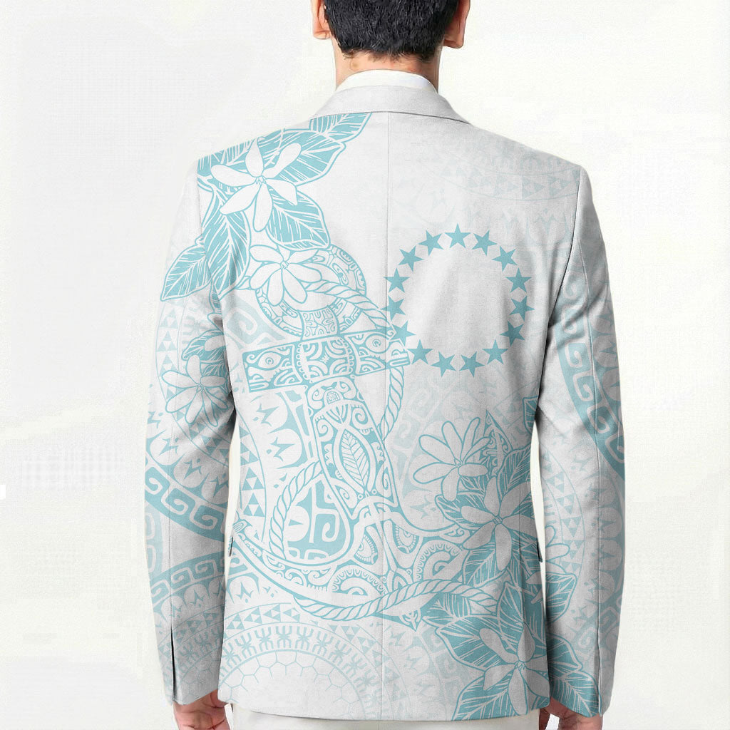 Turquoise Kuki Airani Tapakau Blazer Tribal Anchor Mix Tiare