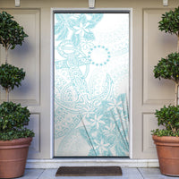 Turquoise Kuki Airani Tapakau Door Cover Tribal Anchor Mix Tiare