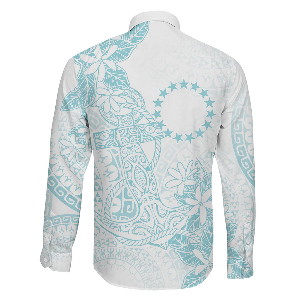 Turquoise Kuki Airani Tapakau Family Matching Puletasi and Hawaiian Shirt Tribal Anchor Mix Tiare