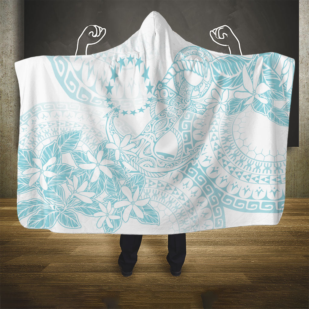 Turquoise Kuki Airani Tapakau Hooded Blanket Tribal Anchor Mix Tiare