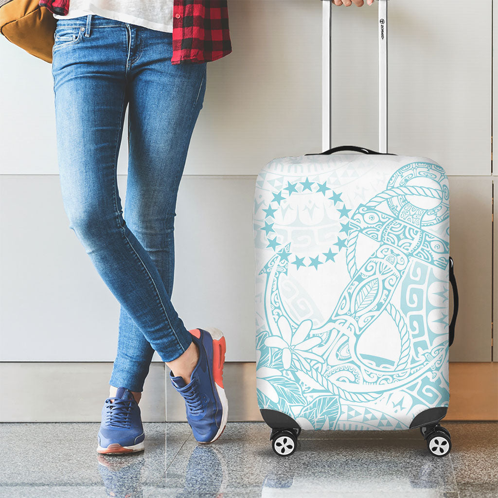 Turquoise Kuki Airani Tapakau Luggage Cover Tribal Anchor Mix Tiare