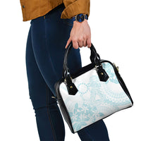 Turquoise Kuki Airani Tapakau Shoulder Handbag Tribal Anchor Mix Tiare