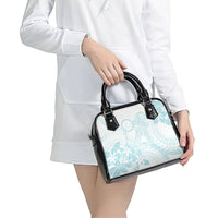 Turquoise Kuki Airani Tapakau Shoulder Handbag Tribal Anchor Mix Tiare