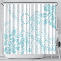Turquoise Kuki Airani Tapakau Shower Curtain Tribal Anchor Mix Tiare