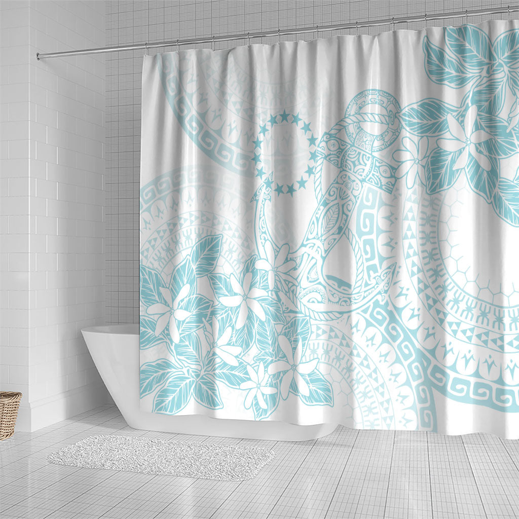 Turquoise Kuki Airani Tapakau Shower Curtain Tribal Anchor Mix Tiare
