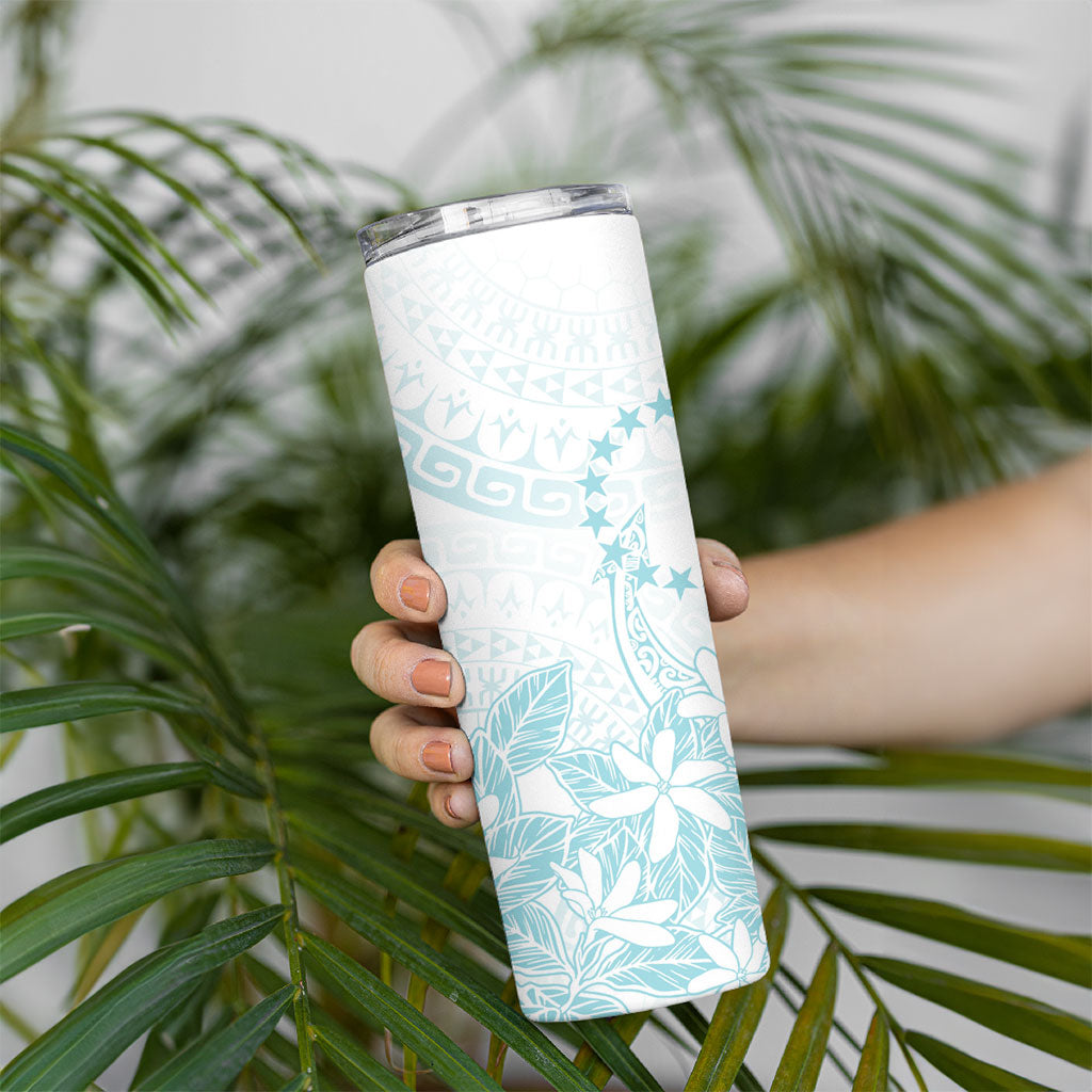 Turquoise Kuki Airani Tapakau Skinny Tumbler Tribal Anchor Mix Tiare