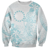 Turquoise Kuki Airani Tapakau Sweatshirt Tribal Anchor Mix Tiare