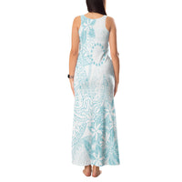 Turquoise Kuki Airani Tapakau Tank Maxi Dress Tribal Anchor Mix Tiare