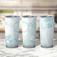 Turquoise Kuki Airani Tapakau Tumbler Cup Tribal Anchor Mix Tiare
