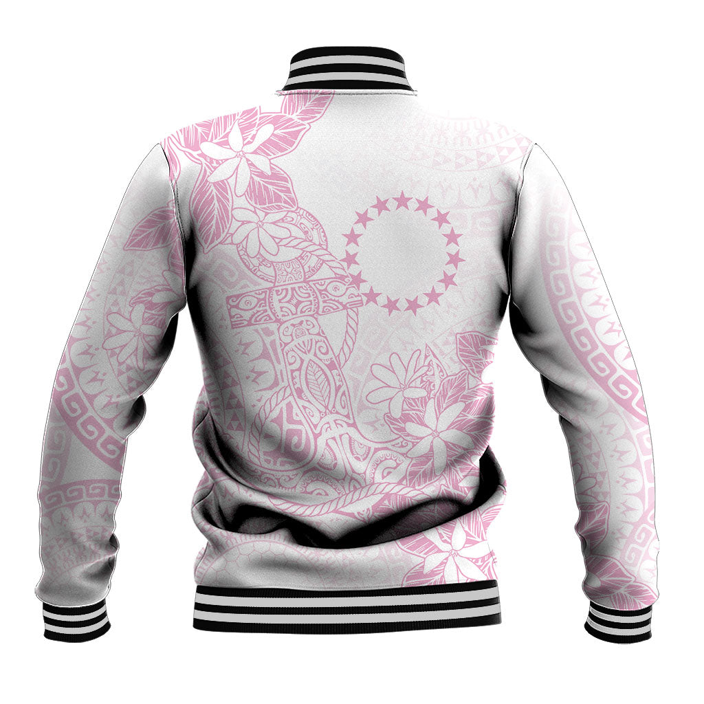 Candy Pink Kuki Airani Tapakau Baseball Jacket Tribal Anchor Mix Tiare