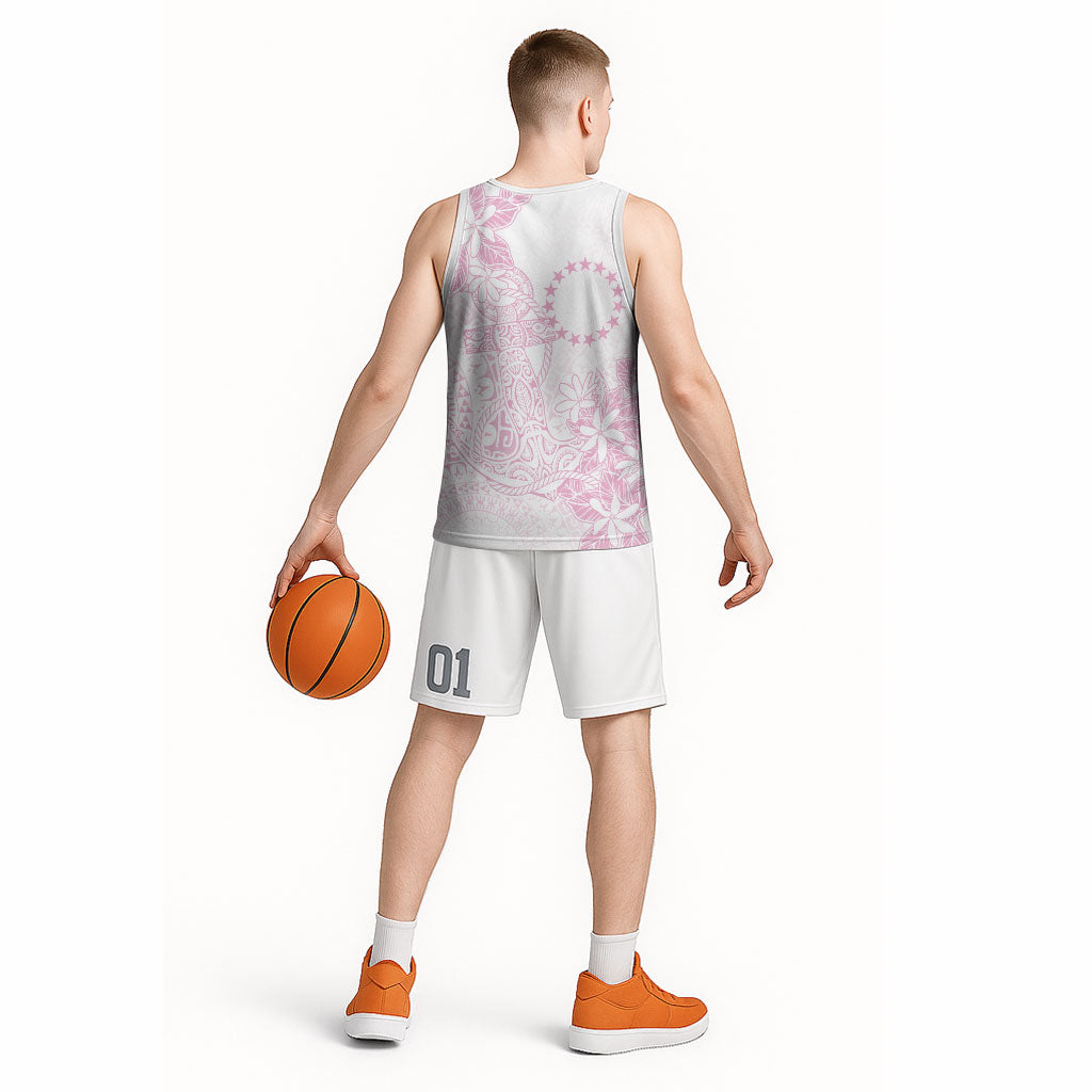 Candy Pink Kuki Airani Tapakau Basketball Jersey Tribal Anchor Mix Tiare