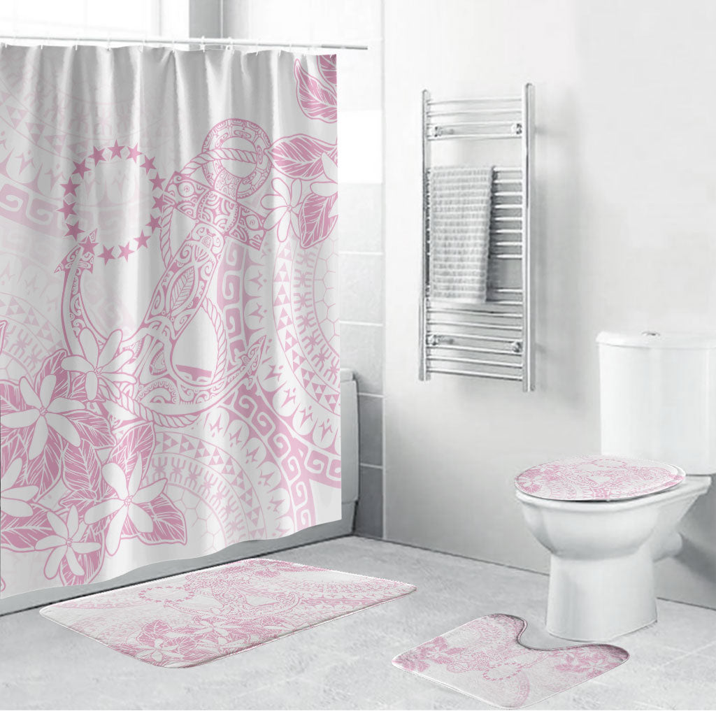 Candy Pink Kuki Airani Tapakau Bathroom Set Tribal Anchor Mix Tiare LT7 Bathroom Set (4 pcs) Candy Pink - Polynesian Pride