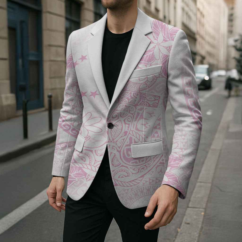 Candy Pink Kuki Airani Tapakau Blazer Tribal Anchor Mix Tiare