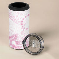 Candy Pink Kuki Airani Tapakau 4 in 1 Can Cooler Tumbler Tribal Anchor Mix Tiare