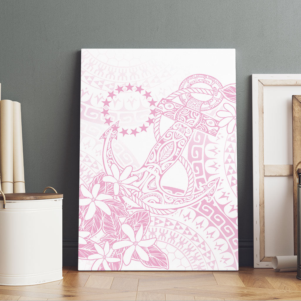 Candy Pink Kuki Airani Tapakau Canvas Wall Art Tribal Anchor Mix Tiare